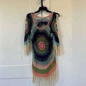 Swim crochet cover up